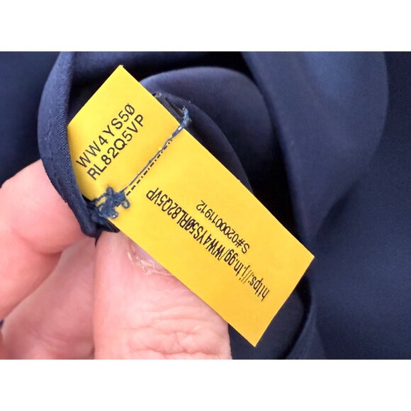 Polo Ralph Lauren Satin Midi Slip Dress in Newport Navy Sz 6 - Picture 7 of 13